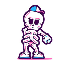 Sticker de Facebook Esqueletos en acción #15