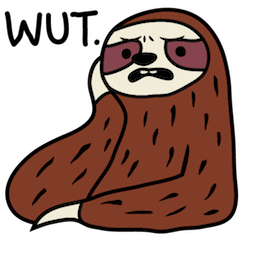 Sloth Party Facebook sticker #1