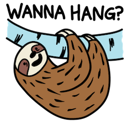 Sloth Party Facebook sticker #7