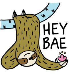 Facebook Sloth Party Sticker #9