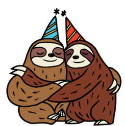 Sloth Party Facebook sticker #19