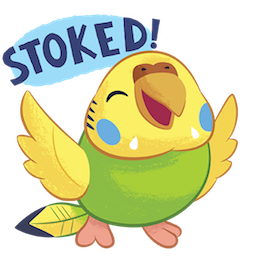 Facebook Tweet Tweet Parakeet Sticker #13