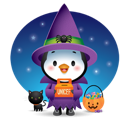 Facebook sticker Waddles Halloween #2