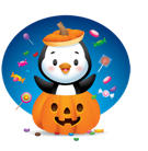 Facebook sticker Waddles Halloween #25