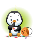 Sticker de Facebook Pingouins d’Halloween #37