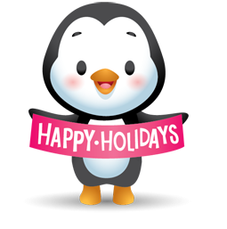 Waddles Holiday Facebook sticker #1