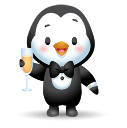 Sticker de Facebook Pingouins des fêtes #10