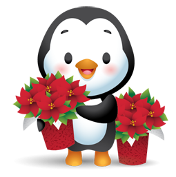 Sticker de Facebook Pingouins des fêtes #15
