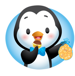 Sticker de Facebook Pingouins des fêtes #16