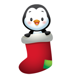 Sticker de Facebook Pingouins des fêtes #17