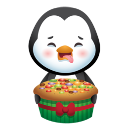 Sticker de Facebook Pingouins des fêtes #19