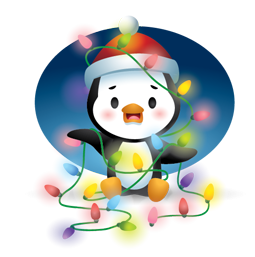 Sticker de Facebook Pingouins des fêtes #20