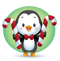 Sticker de Facebook Pingouins des fêtes #22