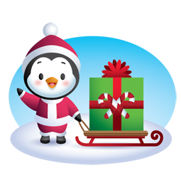 Waddles Holiday Facebook sticker #27