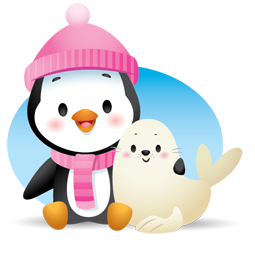 Sticker de Facebook Pingouins d’hiver #2