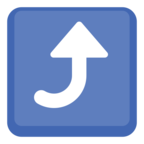 ⤴ «Right Arrow Curving Up» Emoji para Facebook / Messenger - Versión del sitio web de Facebook