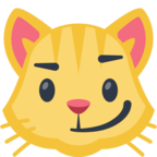 😼 Смайлик Facebook / Messenger «Cat Face With Wry Smile»