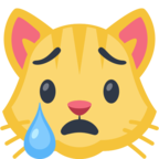 😿 «Crying Cat Face» Emoji para Facebook / Messenger