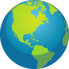 🌎 «Globe Showing Americas» Emoji para Facebook / Messenger