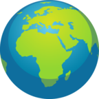 🌍 «Globe Showing Europe-Africa» Emoji para Facebook / Messenger