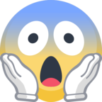 😱 Facebook / Messenger «Face Screaming in Fear» Emoji - Facebook Website Version