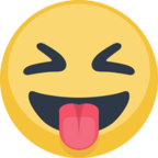 😝 Смайлик Facebook / Messenger «Face With Stuck-Out Tongue & Closed Eyes»