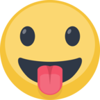 😛 Смайлик Facebook / Messenger «Face With Stuck-Out Tongue»
