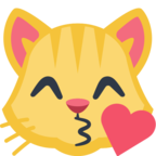 😽 «Kissing Cat Face With Closed Eyes» Emoji para Facebook / Messenger