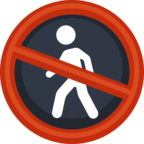 🚷 «No Pedestrians» Emoji para Facebook / Messenger