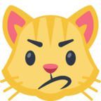 😾 «Pouting Cat Face» Emoji para Facebook / Messenger