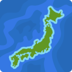🗾 Смайлик Facebook / Messenger «Map of Japan»