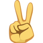 ✌ «Victory Hand» Emoji para Facebook / Messenger