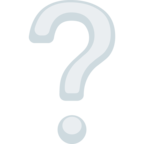 ❔ «White Question Mark» Emoji para Facebook / Messenger