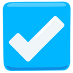 ☑ «Ballot Box With Check» Emoji para Facebook / Messenger - Versión de la aplicación Messenger