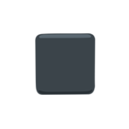 ◾ «Black Medium-Small Square» Emoji para Facebook / Messenger - Versión de la aplicación Messenger