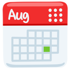 📅 Facebook / Messenger «Calendar» Emoji - Messenger-Anwendungs version
