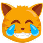 😹 «Cat Face With Tears of Joy» Emoji para Facebook / Messenger - Versión de la aplicación Messenger