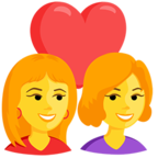 👩‍❤️‍👩 «Couple With Heart: Woman, Woman» Emoji para Facebook / Messenger - Versión de la aplicación Messenger