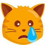 😿 Смайлик Facebook / Messenger «Crying Cat Face» - В Messenger'е