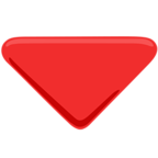 🔻 Смайлик Facebook / Messenger «Red Triangle Pointed Down» - В Messenger'е