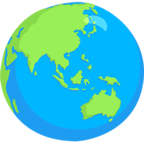 🌏 Facebook / Messenger «Globe Showing Asia-Australia» Emoji - Messenger-Anwendungs version