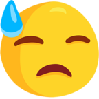 😓 «Face With Cold Sweat» Emoji para Facebook / Messenger - Versión de la aplicación Messenger