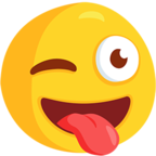 😜 Смайлик Facebook / Messenger «Face With Stuck-Out Tongue & Winking Eye» - В Messenger'е