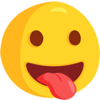 😛 «Face With Stuck-Out Tongue» Emoji para Facebook / Messenger - Versión de la aplicación Messenger
