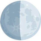🌓 «First Quarter Moon» Emoji para Facebook / Messenger - Versión de la aplicación Messenger