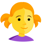 👧 «Girl» Emoji para Facebook / Messenger - Versión de la aplicación Messenger