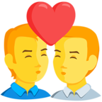 👨‍❤️‍💋‍👨 «Kiss: Man, Man» Emoji para Facebook / Messenger - Versión de la aplicación Messenger