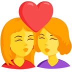 👩‍❤️‍💋‍👩 «Kiss: Woman, Woman» Emoji para Facebook / Messenger - Versión de la aplicación Messenger