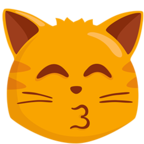 😽 «Kissing Cat Face With Closed Eyes» Emoji para Facebook / Messenger - Versión de la aplicación Messenger