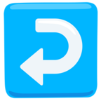 ↩ Facebook / Messenger «Right Arrow Curving Left» Emoji - Version de l'application Messenger
